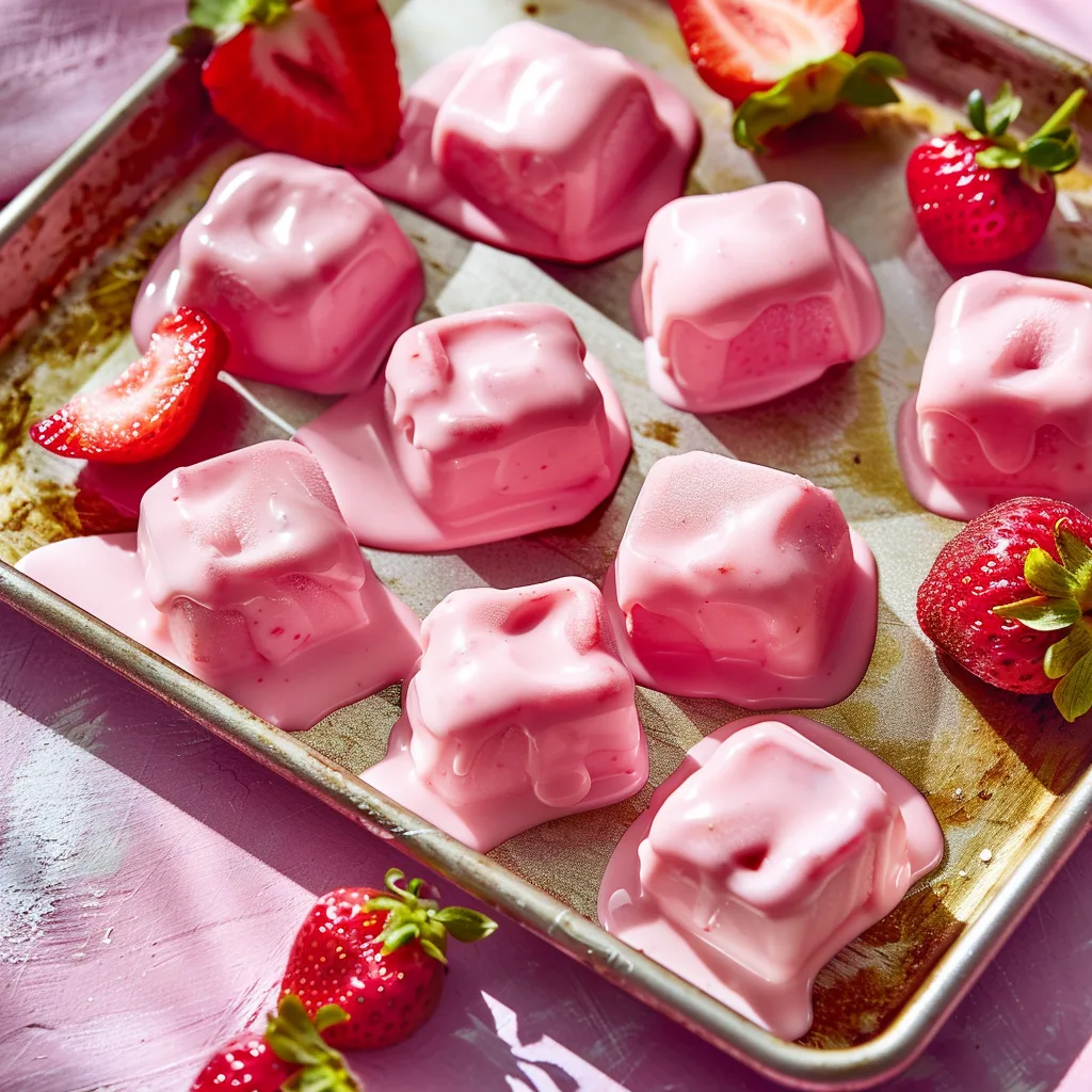 Frozen Strawberry Yogurt Bites Recipe - Recipe Image