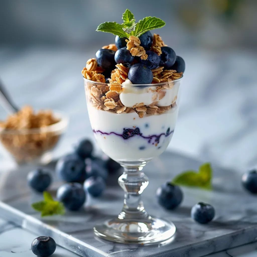 Blueberry Yogurt Parfait Recipe 3 Blueberry Yogurt Parfait Recipe - Recipe Image