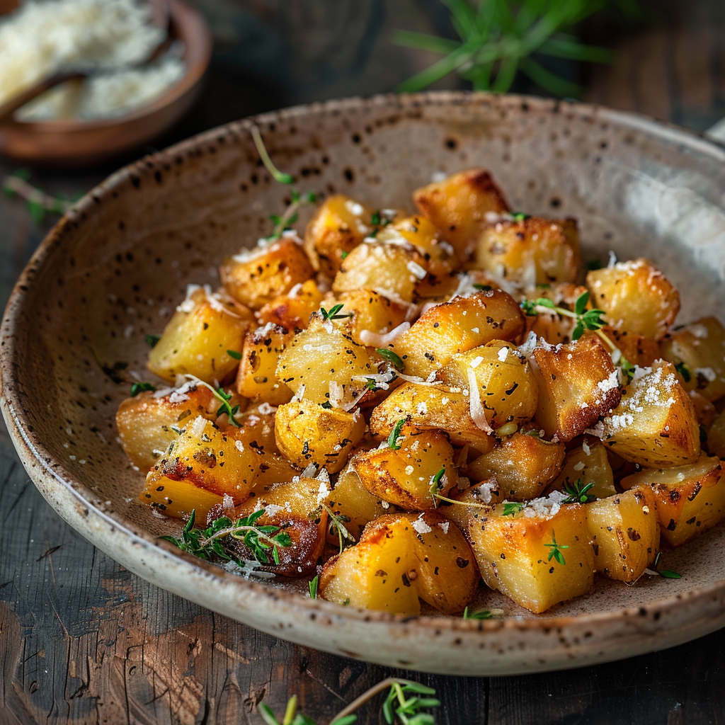 Garlic Parmesan Roasted Potatoes Recipe - Recipe Image