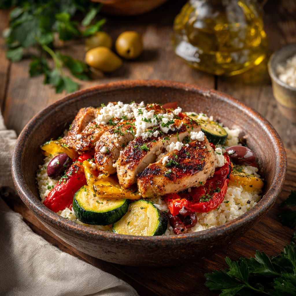 Mediterranean Chicken Bowl Recipe - Recipe Image