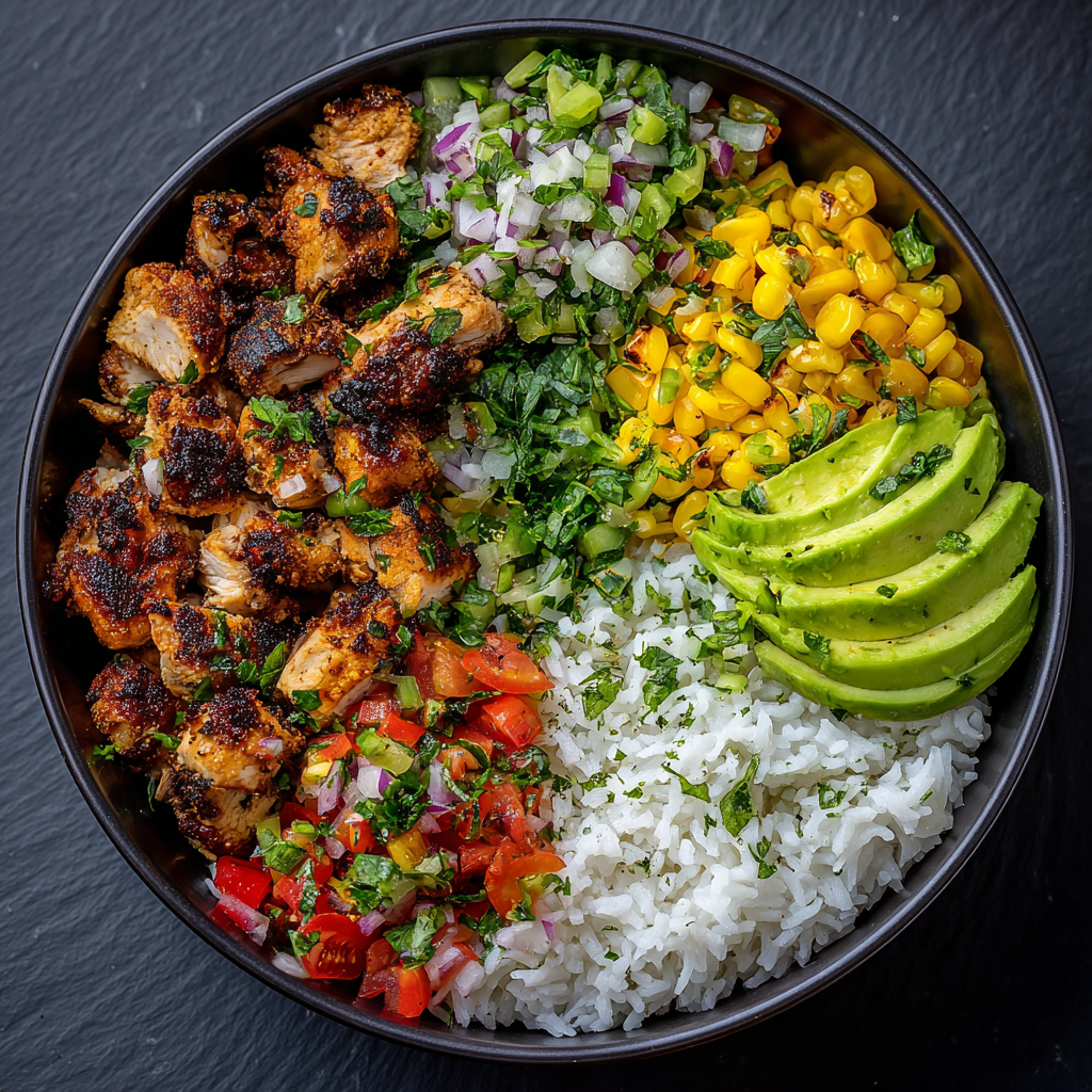 Chicken Avocado Rice Bowl Recipe - Recipe Image