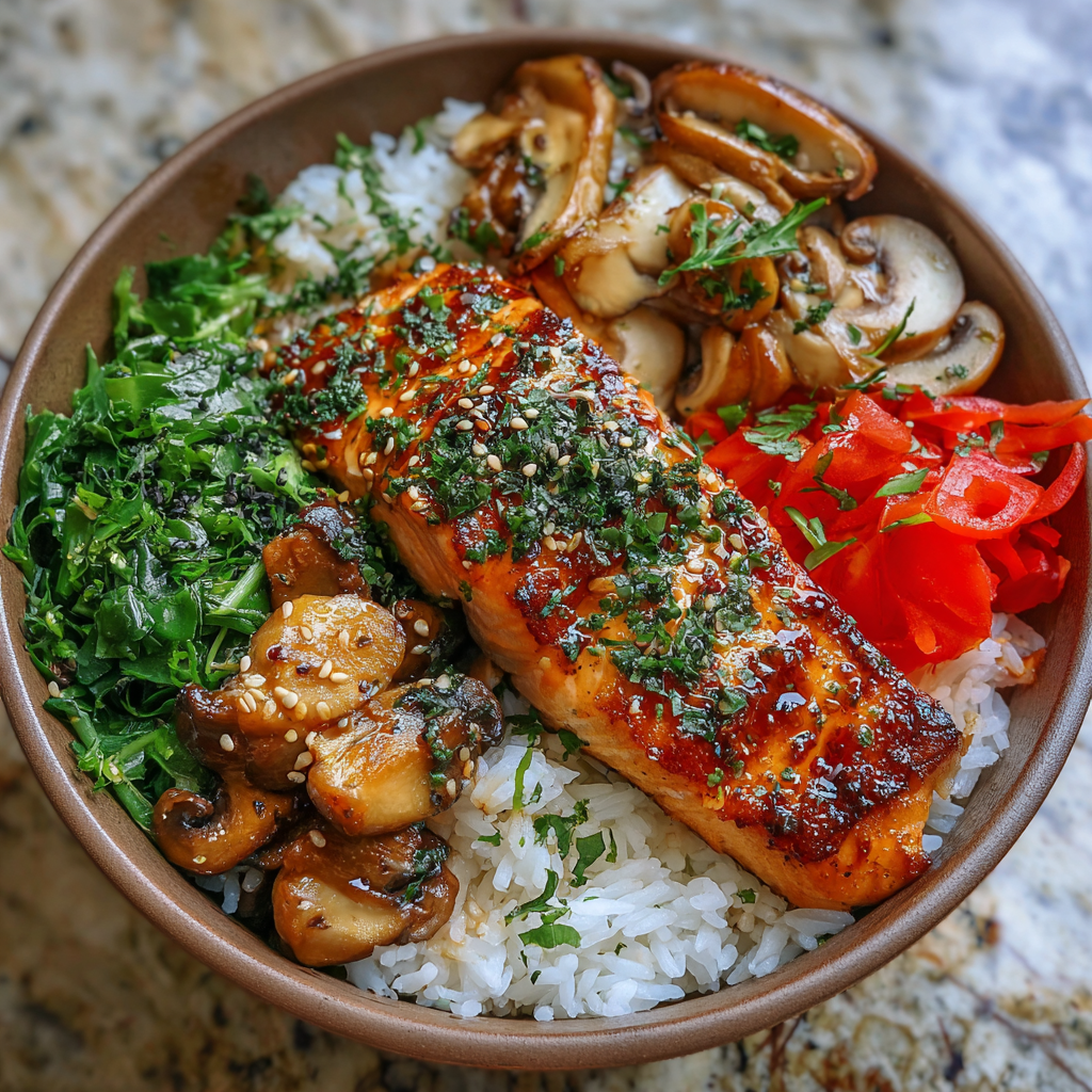 Teriyaki Salmon Bowl Recipe 3 Teriyaki Salmon Bowl Recipe - Recipe Image