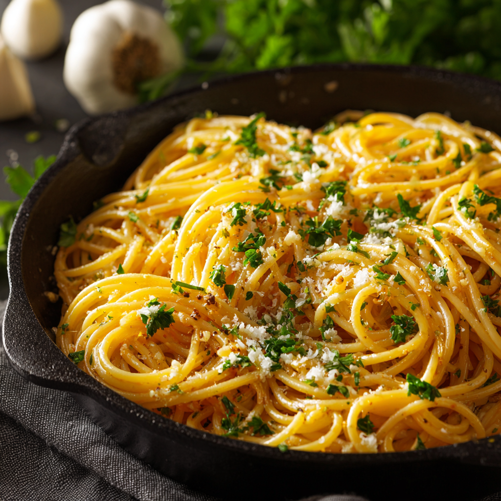 Garlic Butter Pasta Recipe - Recipe Image