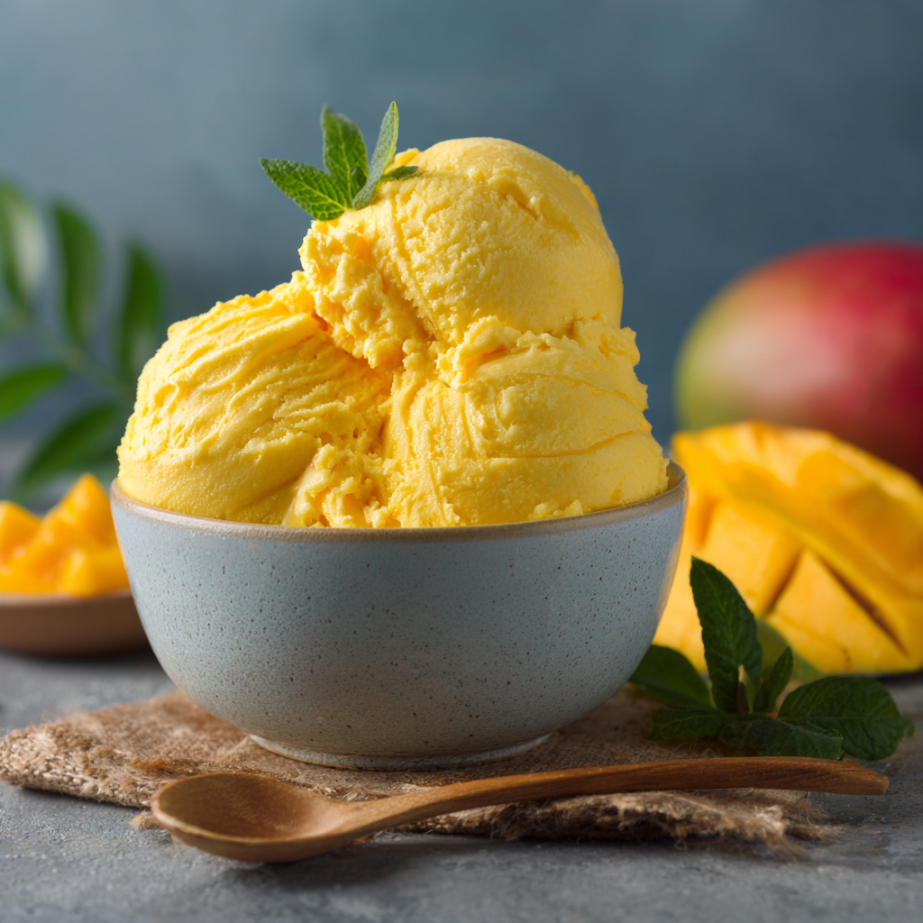 Mango Ice Cream (2 Ingredients) Recipe - Recipe Image
