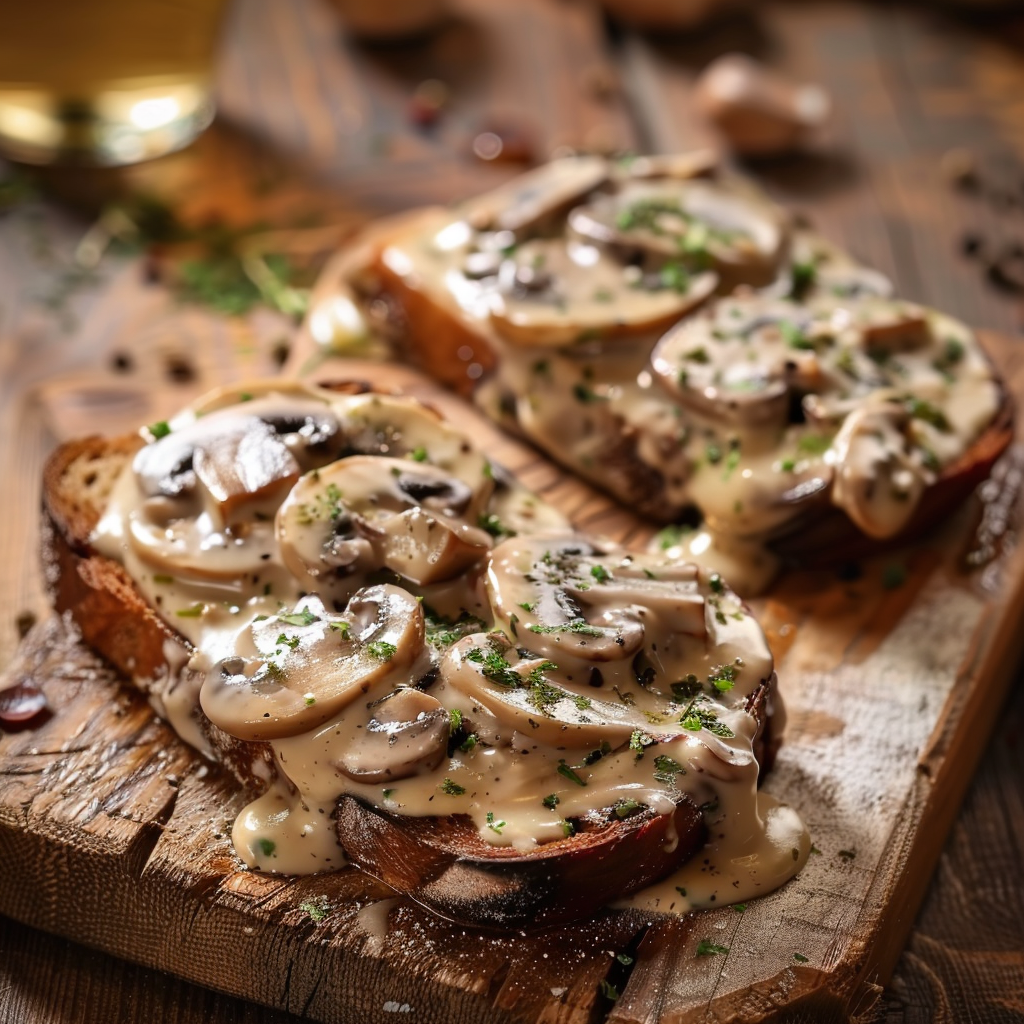 Creamy Mushroom Toast Recipe 3 Creamy Mushroom Toast Recipe - Recipe Image