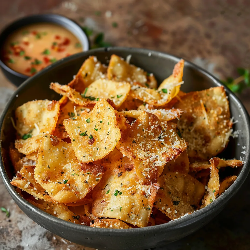 Air Fryer Pasta Chips Recipe - Recipe Image