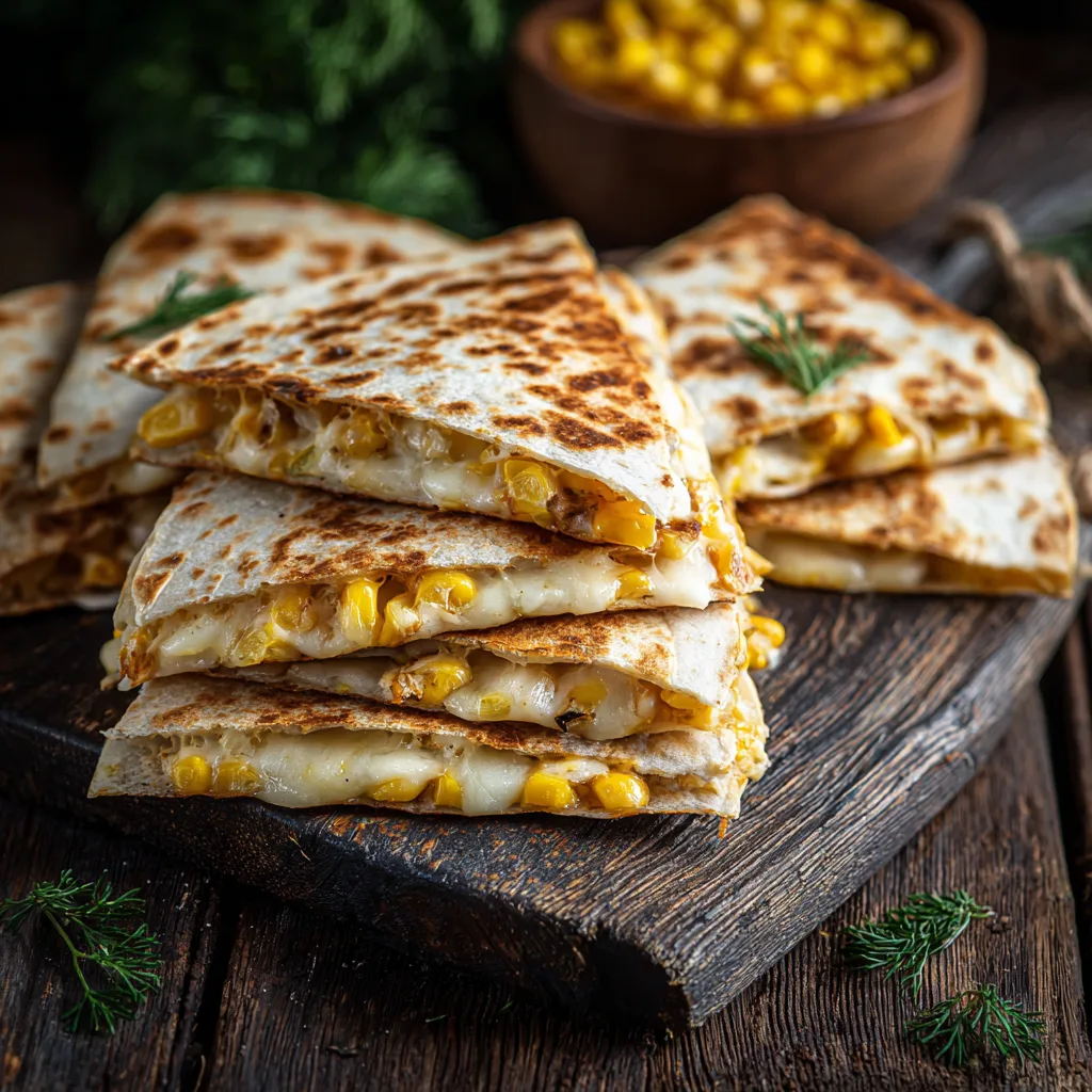 Cheesy Corn Quesadilla Recipe 3 Cheesy Corn Quesadilla Recipe - Recipe Image