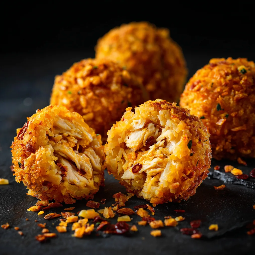 Crispy Chicken Rice Balls Recipe - Recipe Image