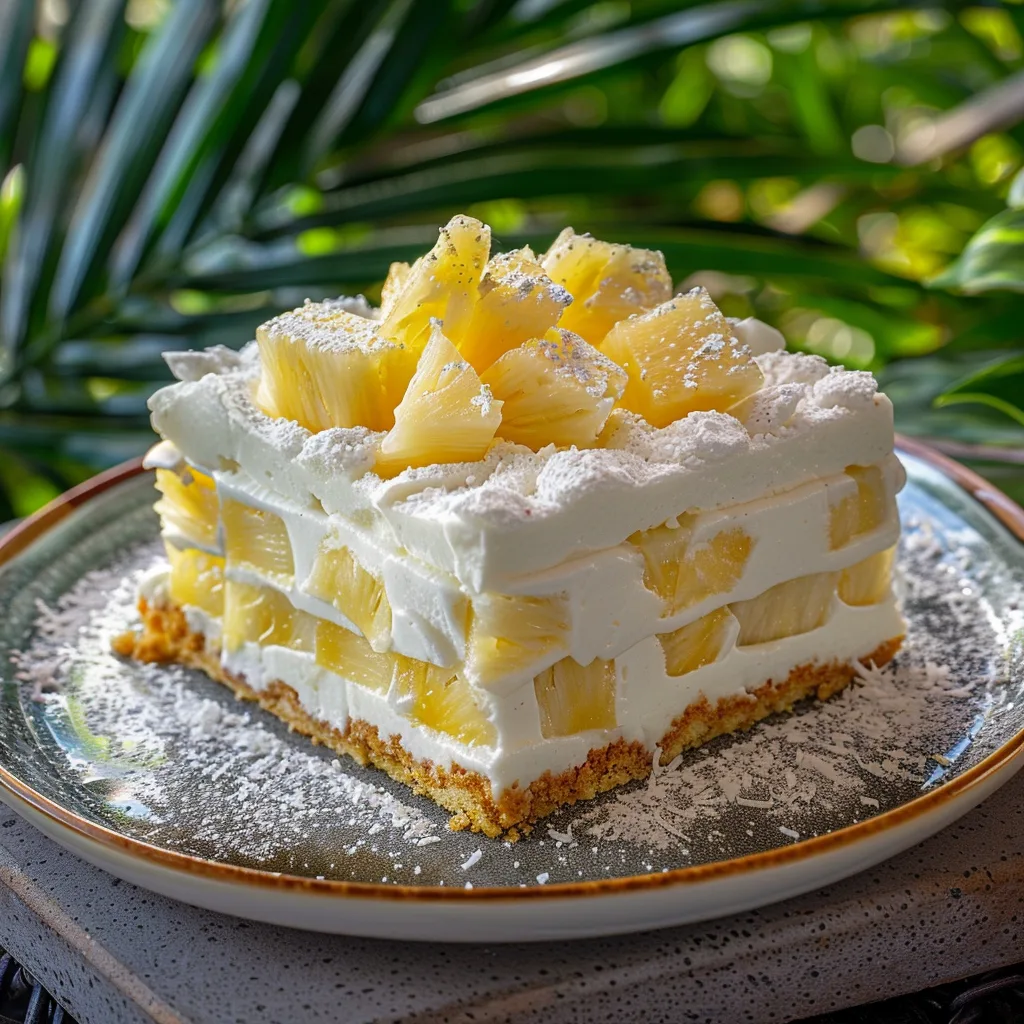 Coconut Pineapple Icebox Cake Recipe - Recipe Image