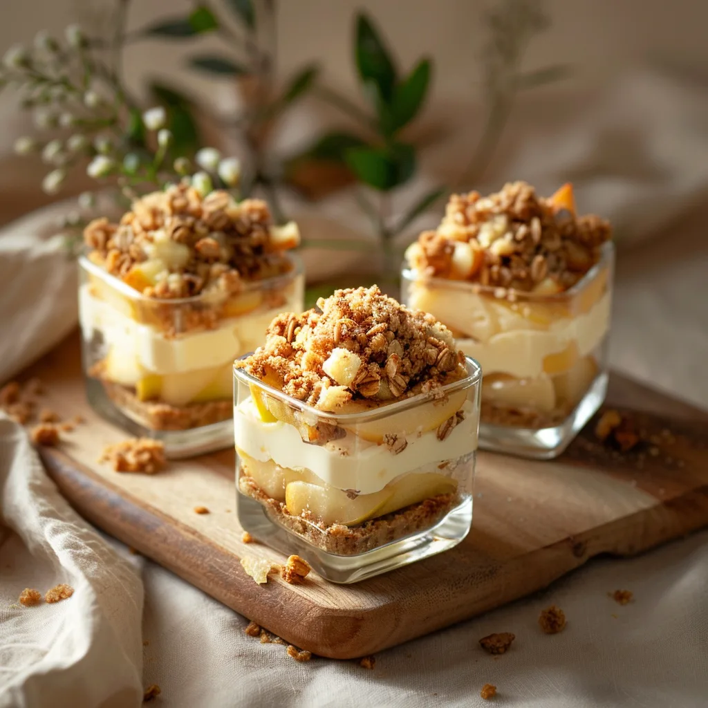 Apple Crumble Cheesecake Cups 🍏 Recipe - Recipe Image