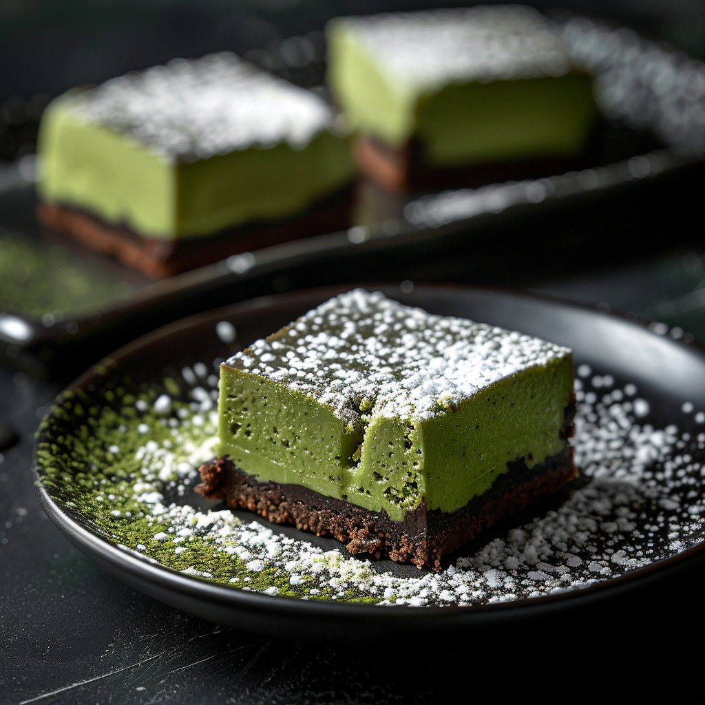 Matcha Lava Cheesecake Bars 🍵 Recipe 3 Matcha Lava Cheesecake Bars 🍵 Recipe - Recipe Image