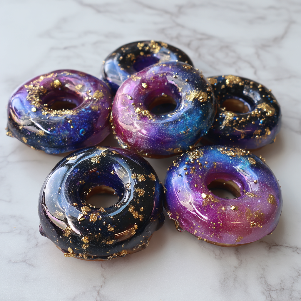 Galaxy Mirror Glaze Donuts 🌌 Recipe - Recipe Image