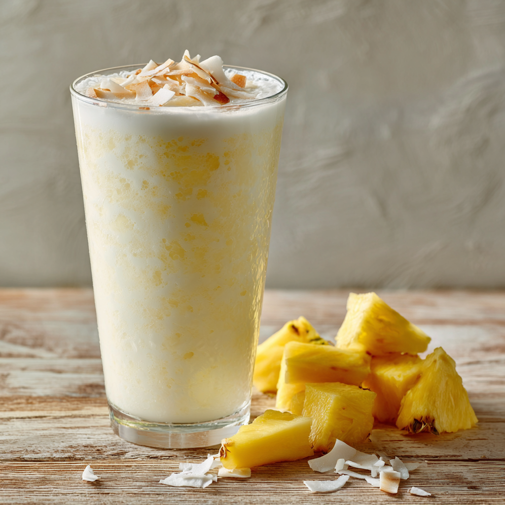Coconut Pineapple Kefir Smoothie Recipe - Recipe Image