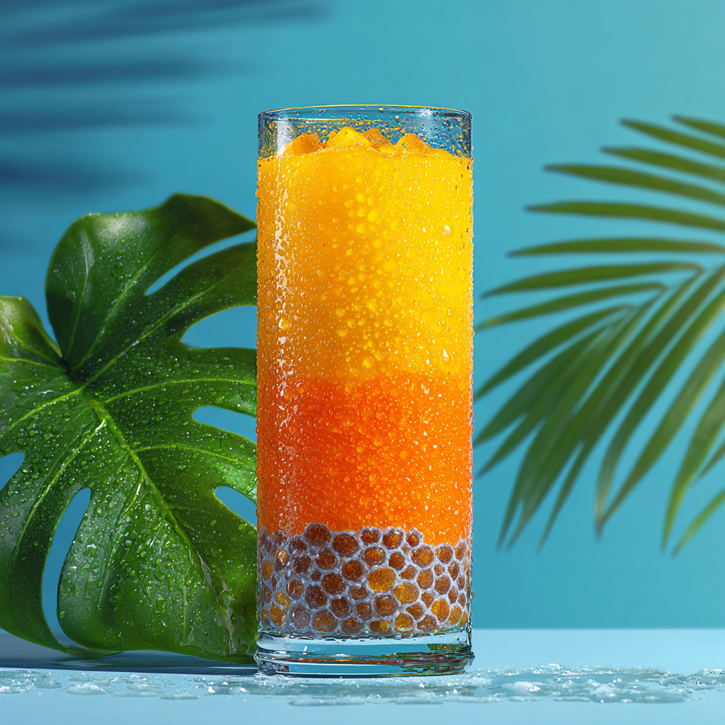 Mango Chia Bubble Drink Recipe - Recipe Image