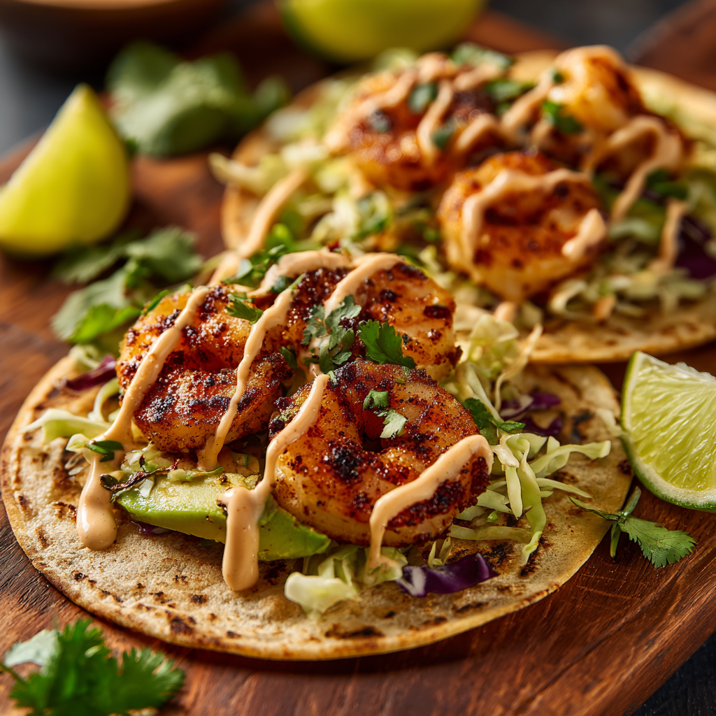 Spicy Shrimp Tacos Recipe 3 Spicy Shrimp Tacos Recipe - Recipe Image