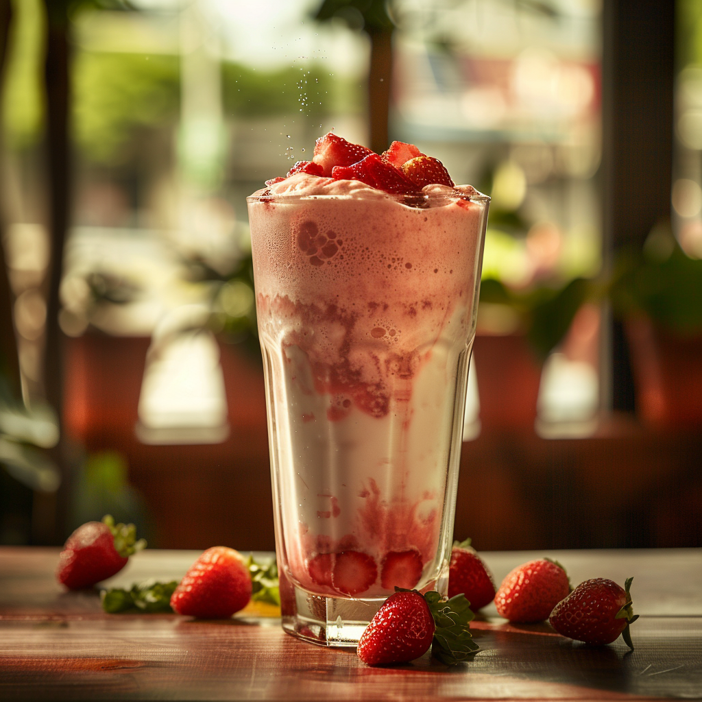 Korean Strawberry Milk Recipe - Recipe Image