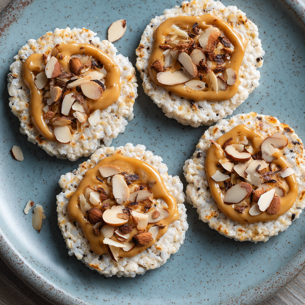 Almond Butter Rice Cakes Recipe 3 Almond Butter Rice Cakes Recipe - Recipe Image