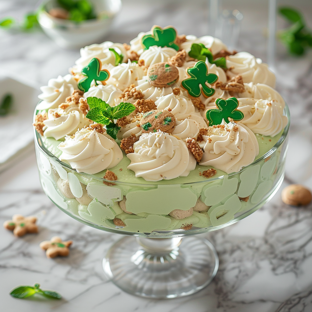 Shamrock Cheesecake Fluff Recipe - Recipe Image