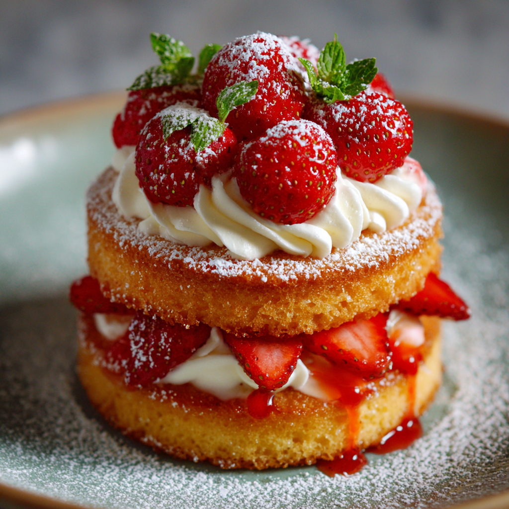 Strawberry Mini Cake Recipe - Recipe Image