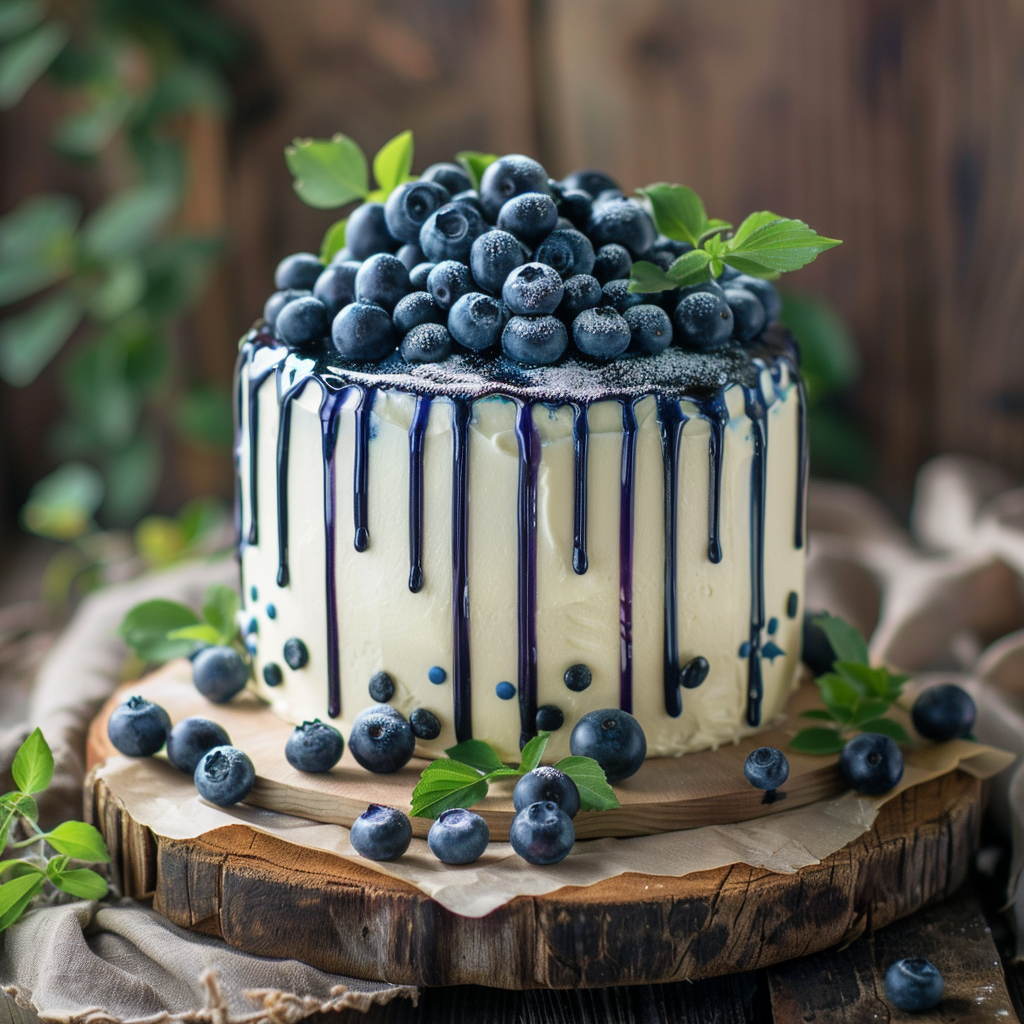 Blueberry Lemon Cream Cake Recipe