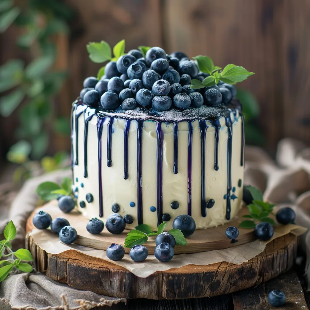 Blueberry Lemon Cream Cake Recipe