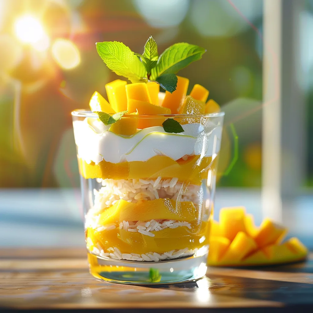 Mango Sticky Rice Parfait 🥭 Recipe 3 Mango Sticky Rice Parfait 🥭 Recipe - Recipe Image