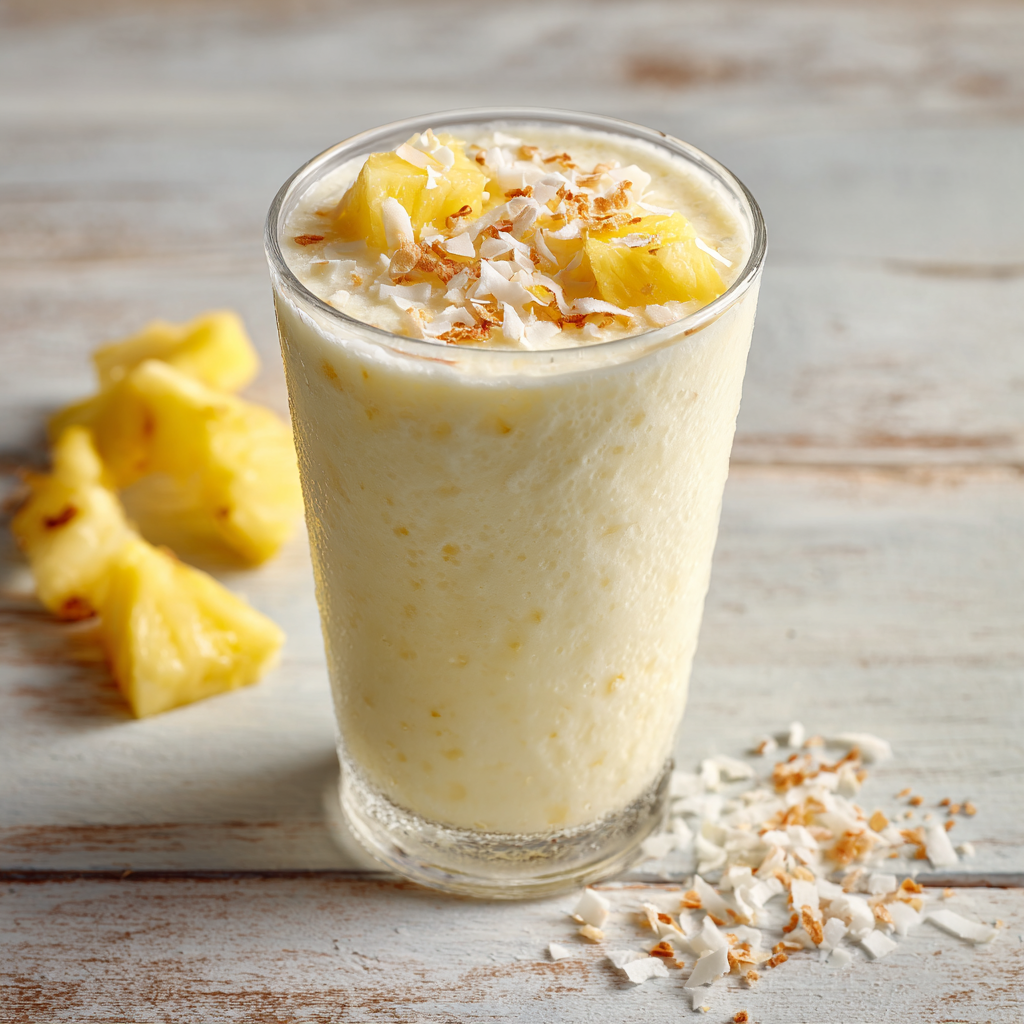 Coconut Pineapple Kefir Smoothie Recipe - Recipe Image