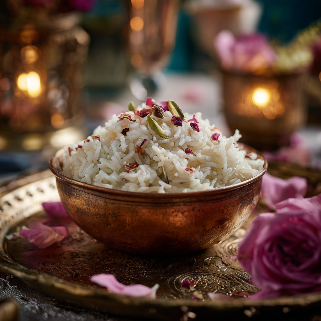 Rose Cardamom Cream Rice Elegance Recipe