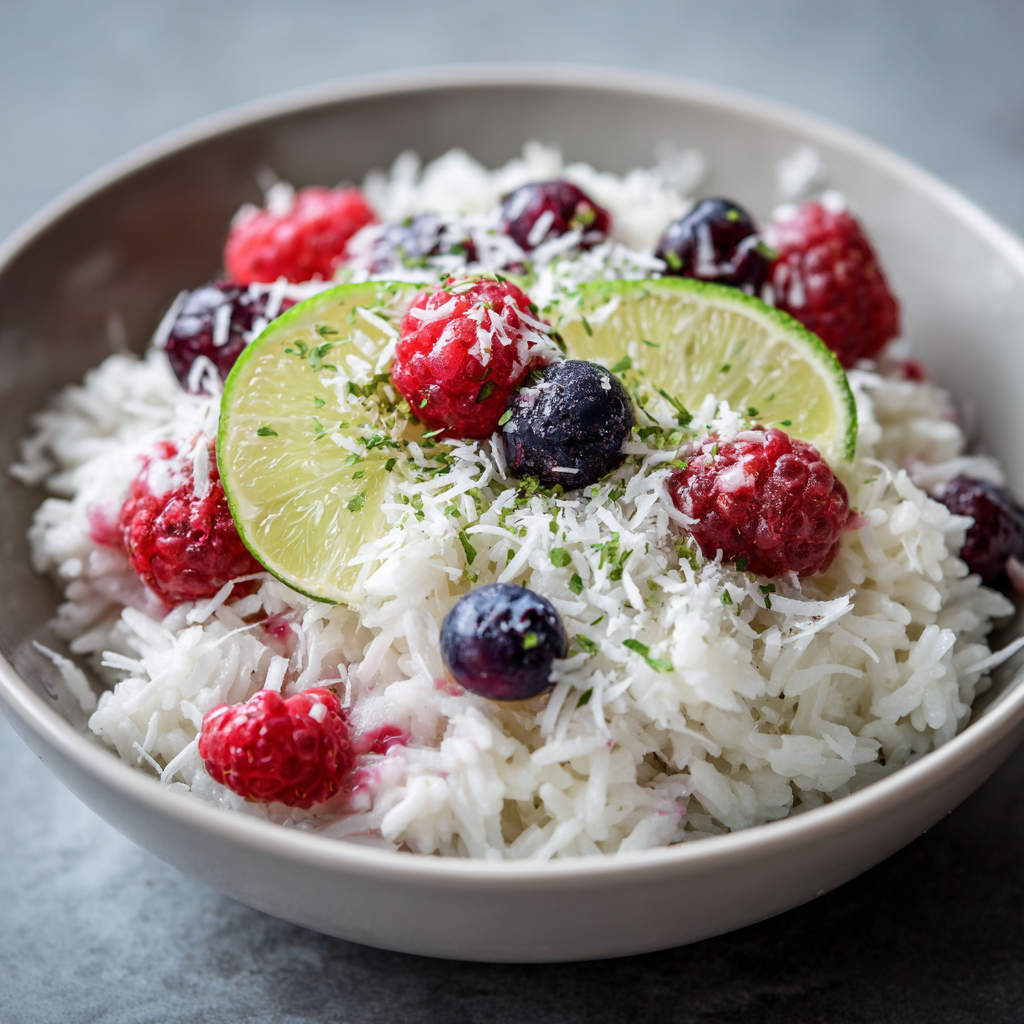Coconut Lime Berry Rice Delight Recipe