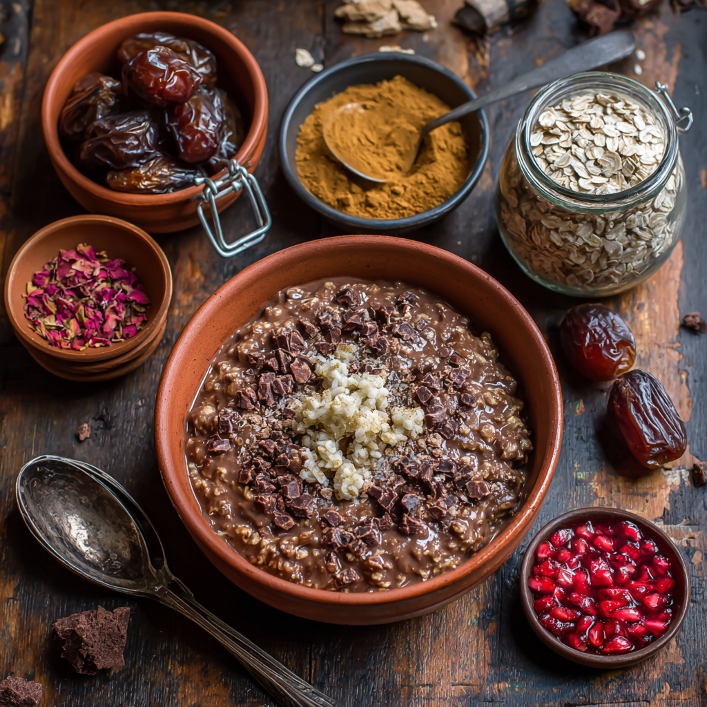 Chocolate Tahini Date Oats Recipe