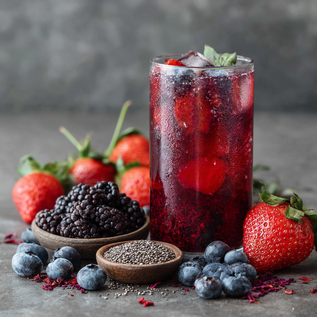 Berry Hibiscus Chia Infusion Recipe