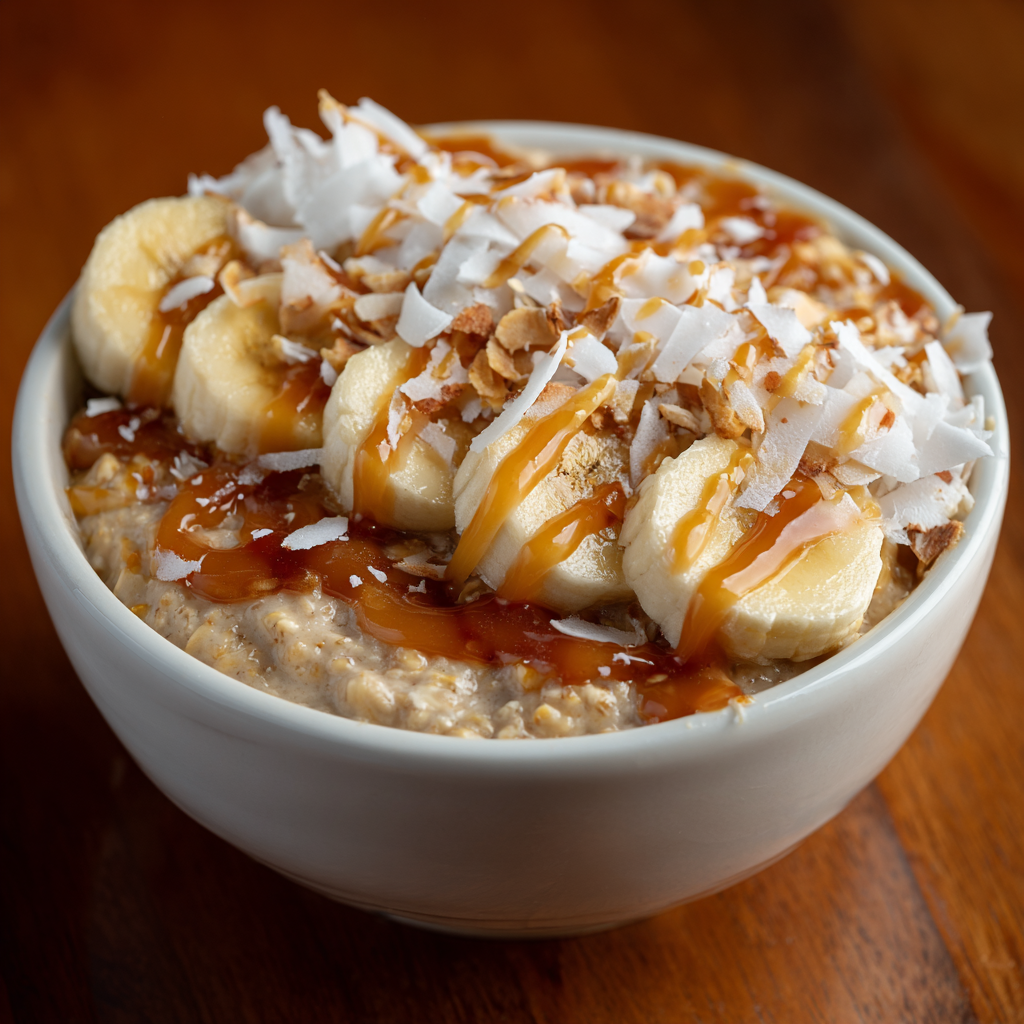 Banana Coconut Caramel Oat Bowl Recipe