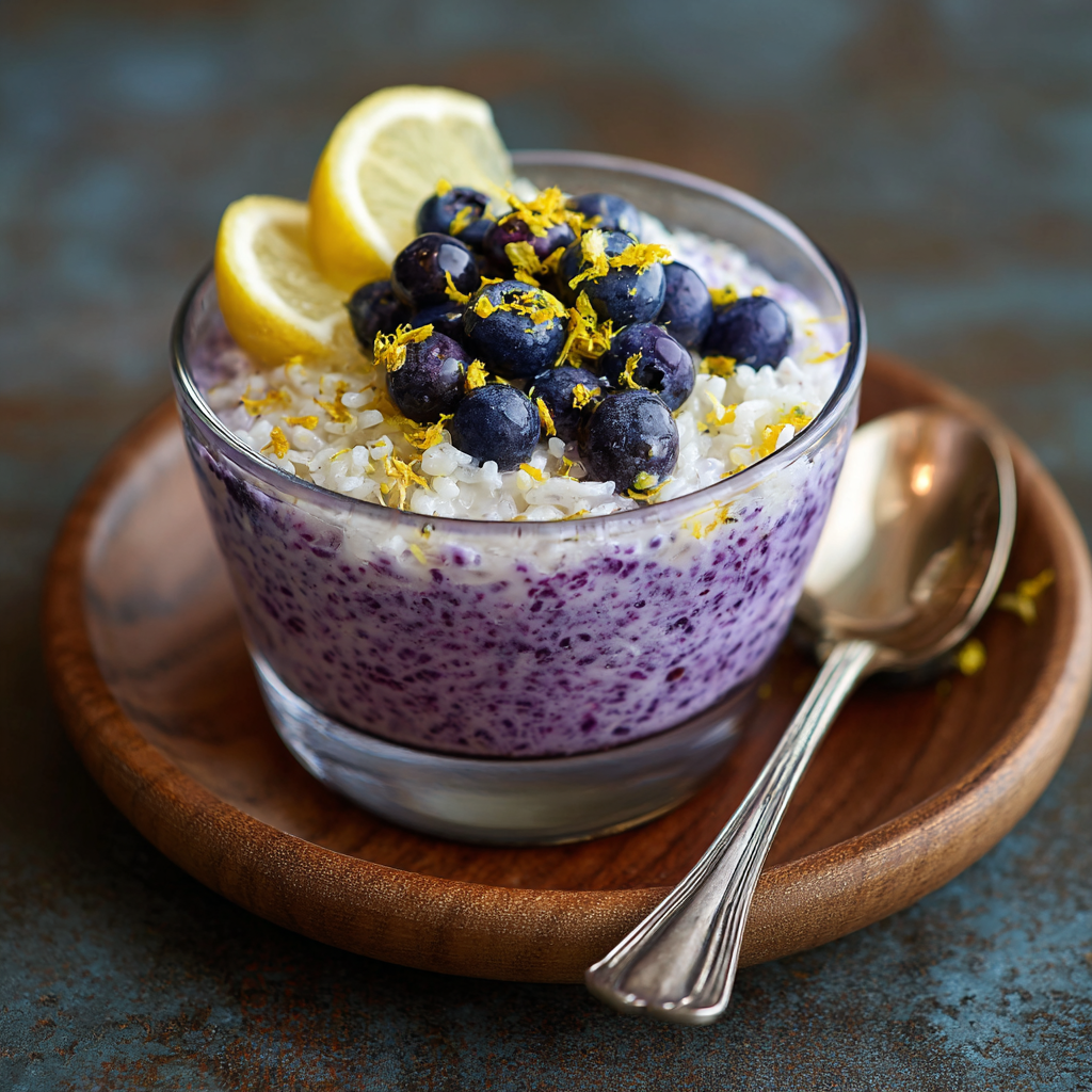 Blueberry Lemon Rice Cream Recipe