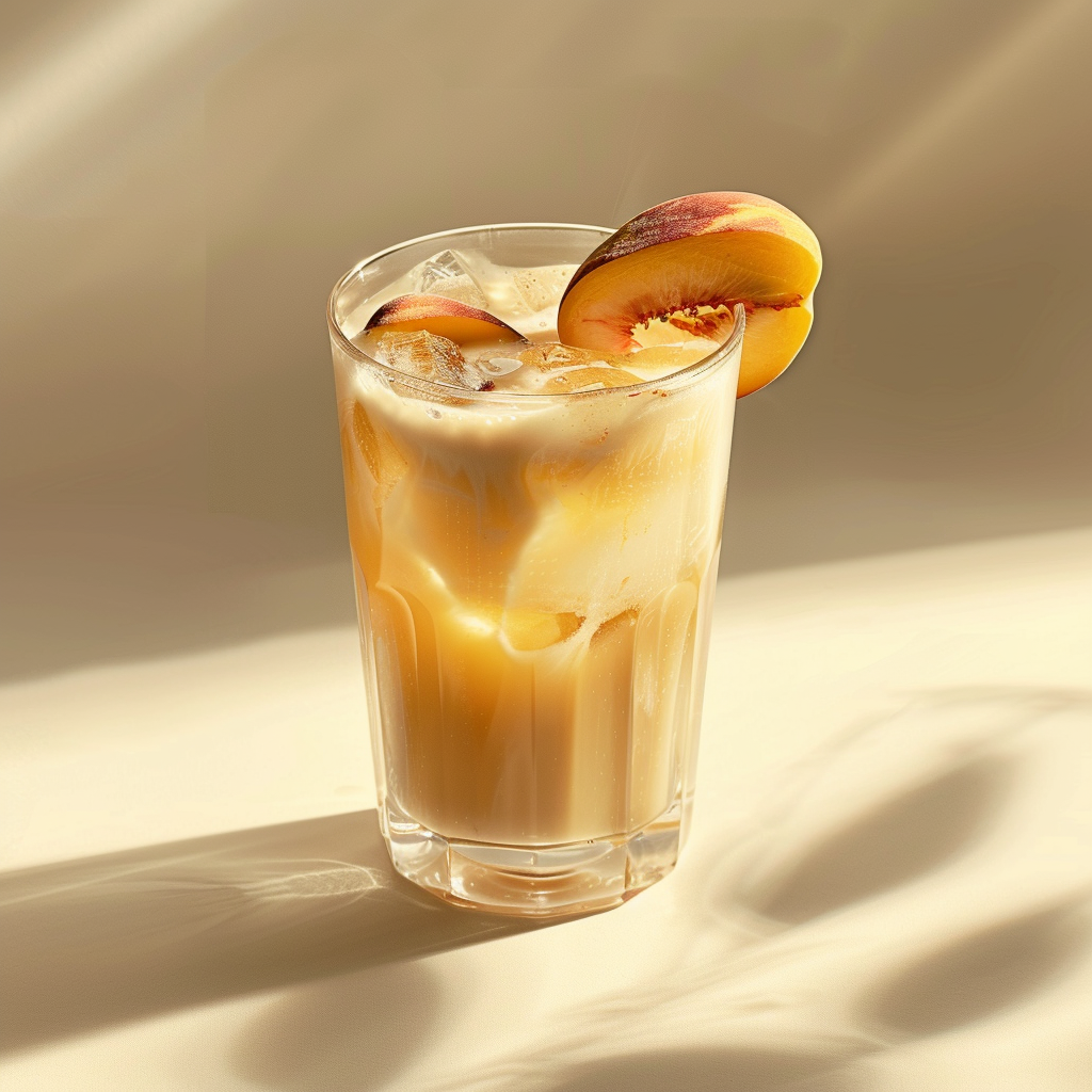 Iced Vanilla Peach Coffee Recipe - Recipe Image