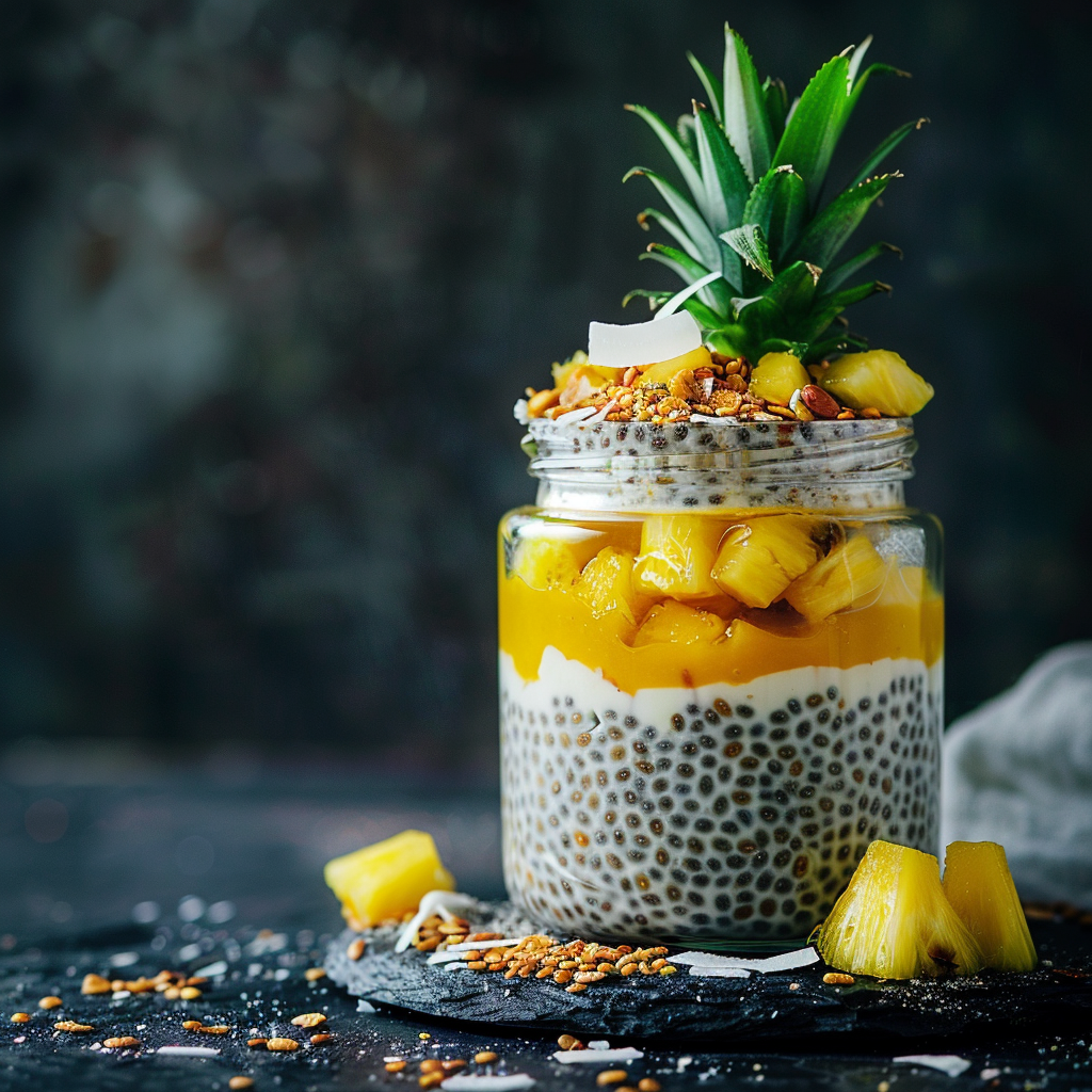 Pineapple Coconut Chia Pudding Recipe - Recipe Image