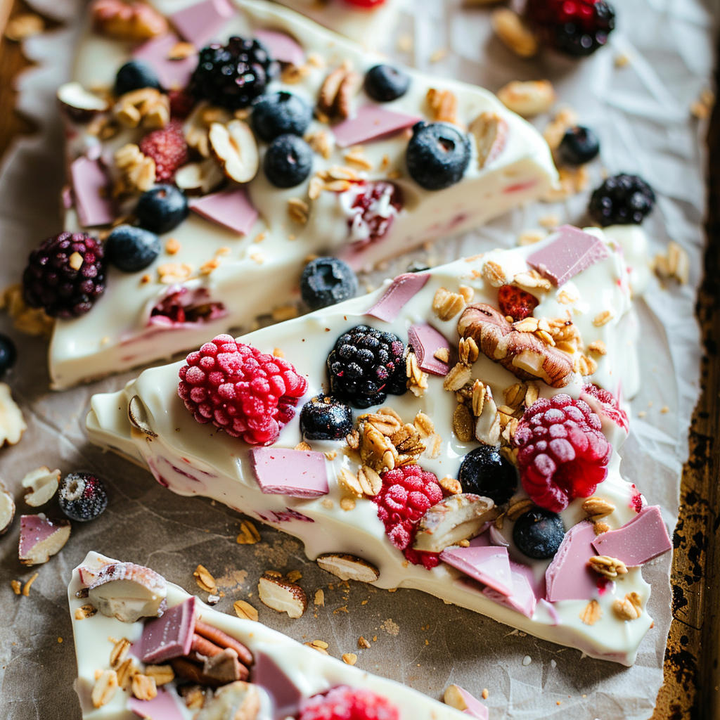 Frozen Yogurt Berry Bark Recipe - Recipe Image