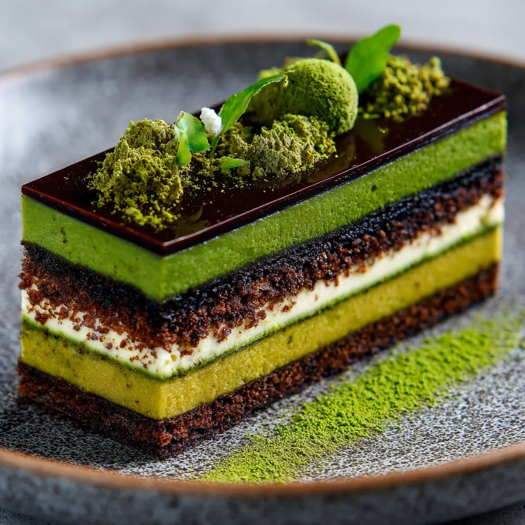 Matcha Opera Cake (Modern Style) Recipe