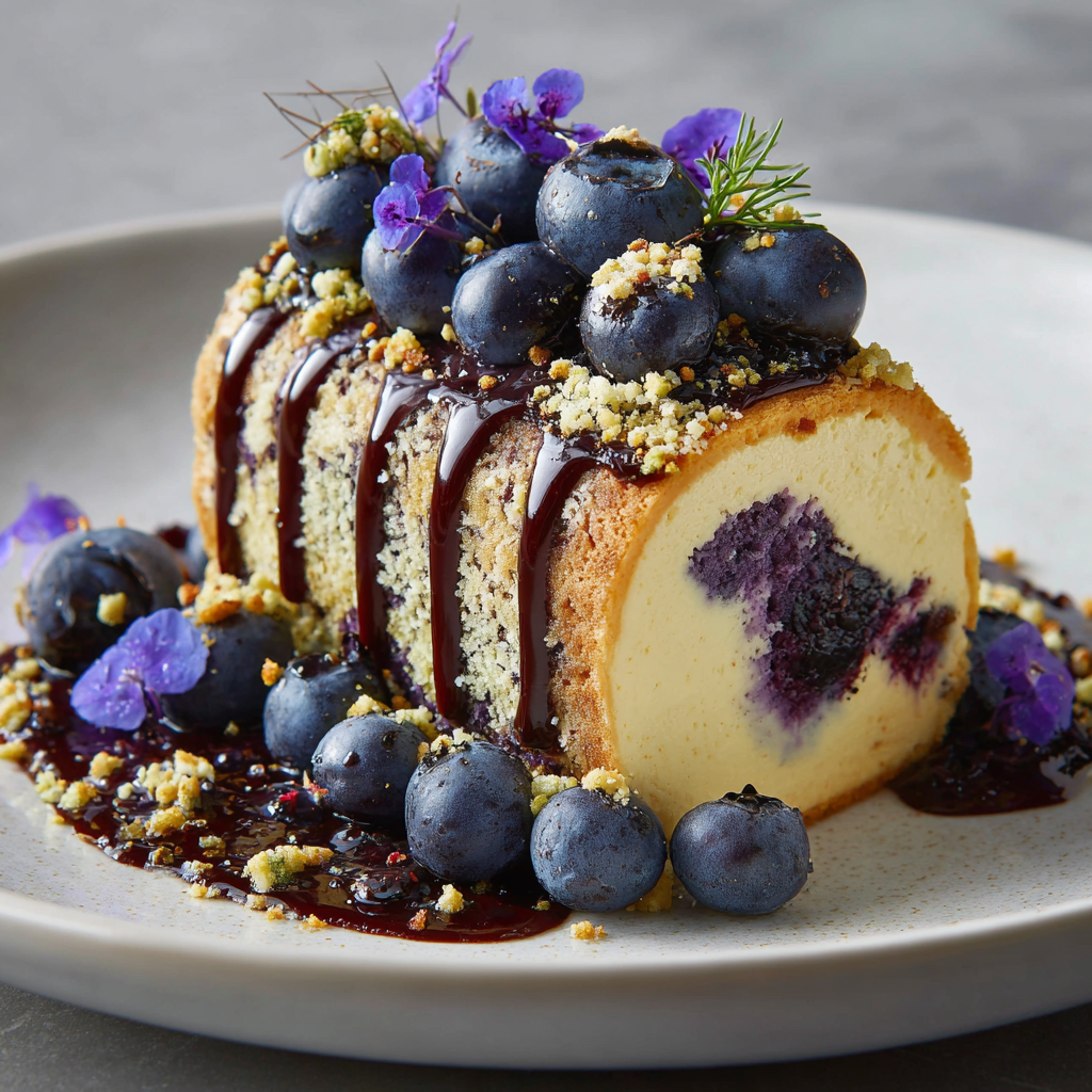 Blueberry Lavender Cheesecake Cylinder Recipe