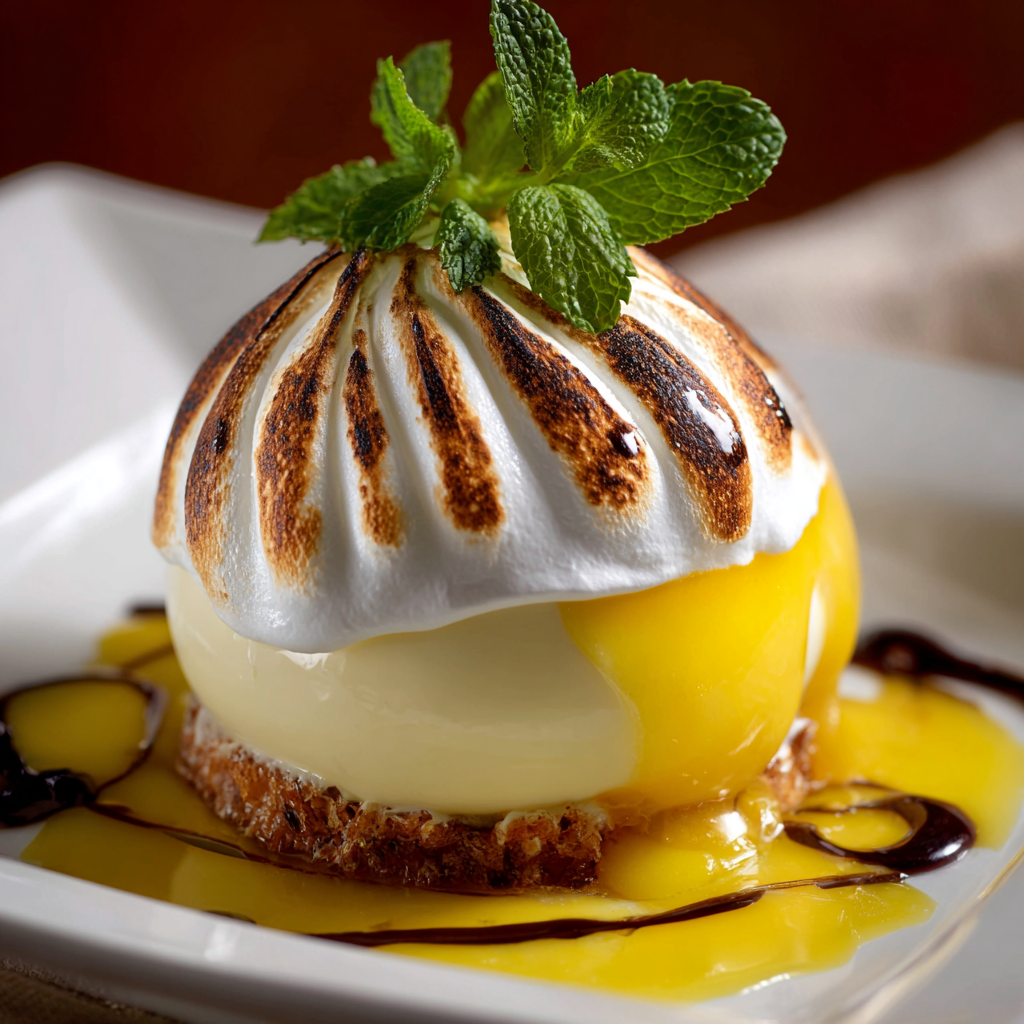 Lemon Meringue Sphere with Liquid Center Recipe