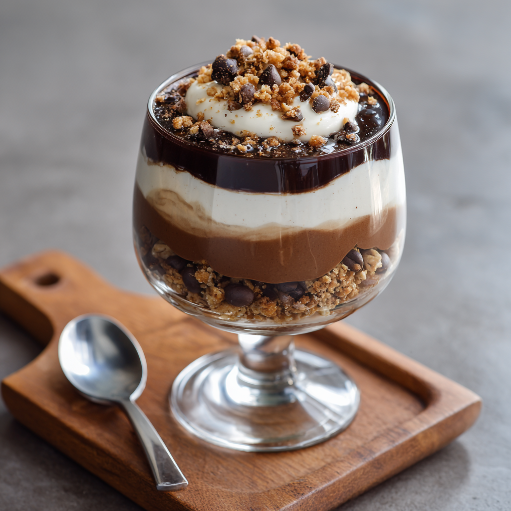 Chocolate Coffee Parfait with Crunch Layers Recipe