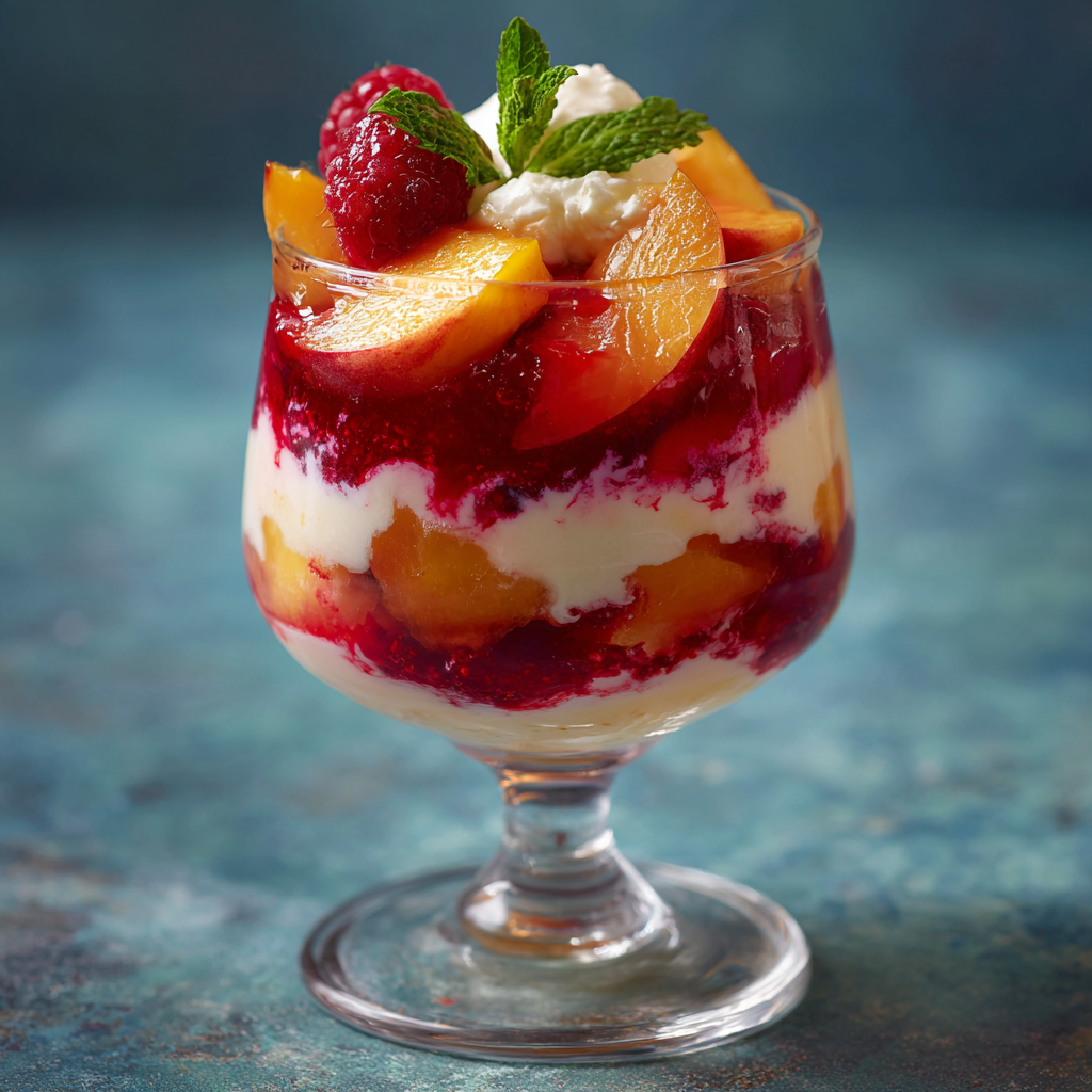 Peach Melba Deconstructed Verrine Recipe