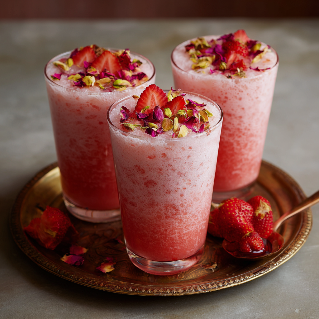 Strawberry Rosewater Silk Cups Recipe
