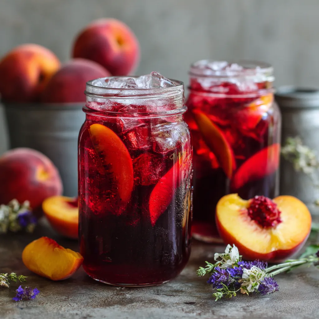 Iced Peach Hibiscus Tea Recipe