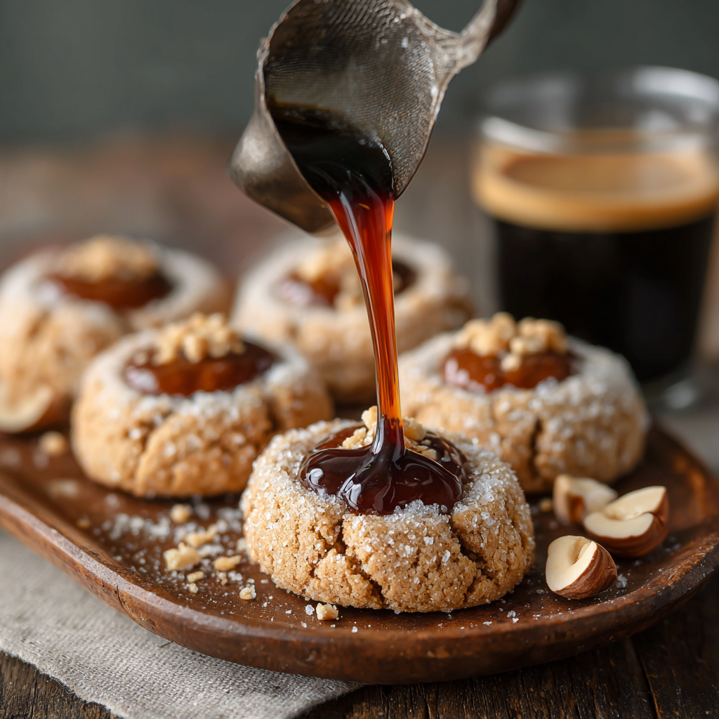 Espresso Hazelnut Thumbprint Cookies Recipe