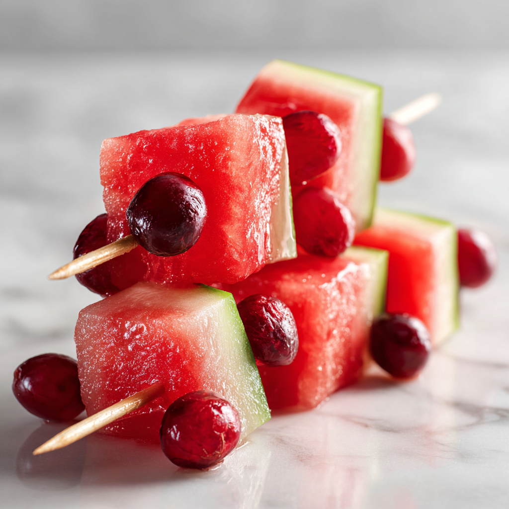 Watermelon Cranberry Fruit Skewers Recipe