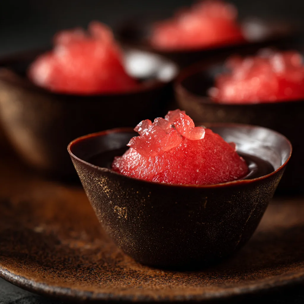 Watermelon Cranberry Chocolate Cups Recipe