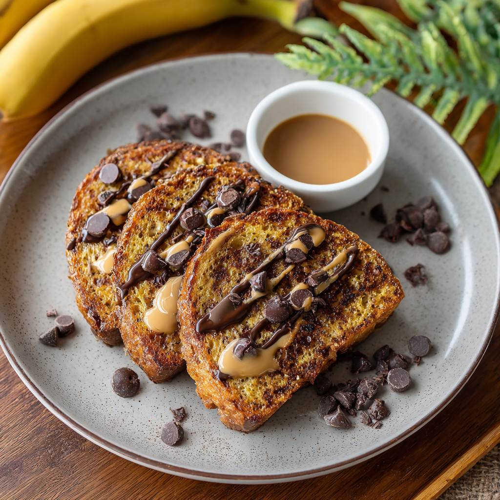 Banana Choco Chip Toast Recipe - Recipe Image