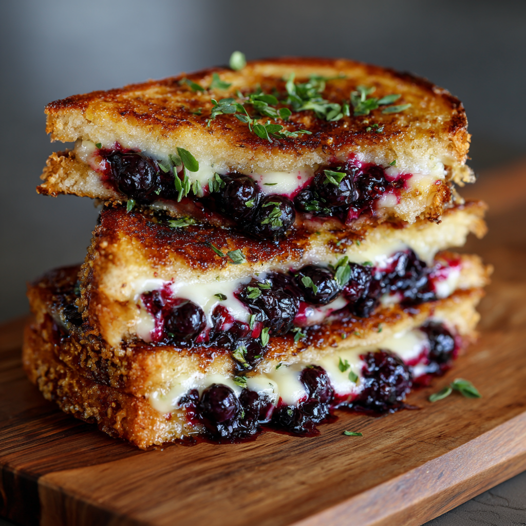 Crispy Blueberry Grilled Cheese Recipe