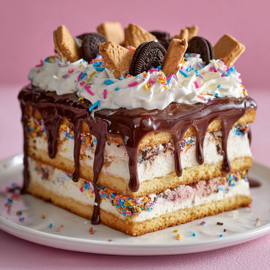 Giant Ice Cream Sandwich Cake Recipe - Recipe Image