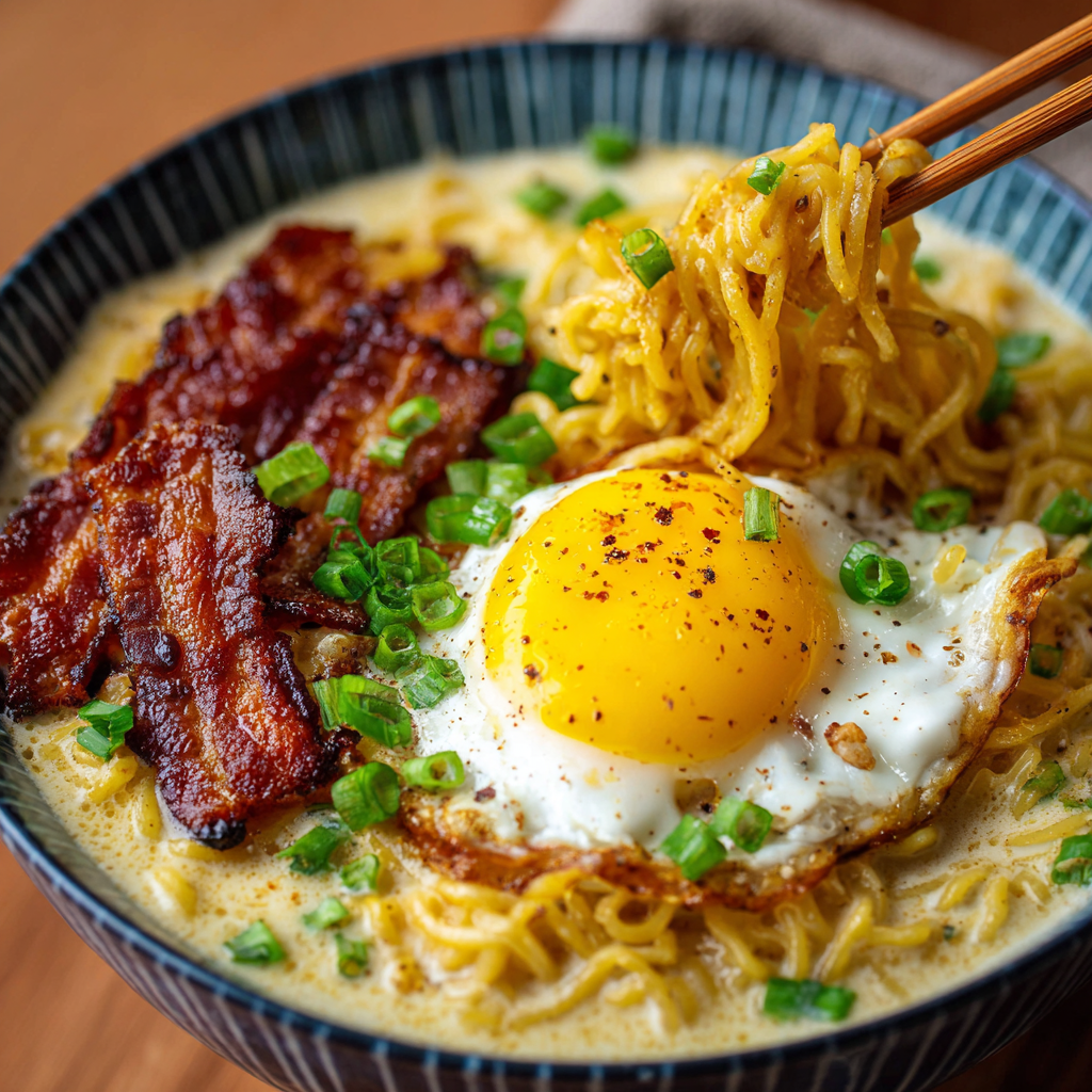 Ramen Carbonara Recipe - Recipe Image